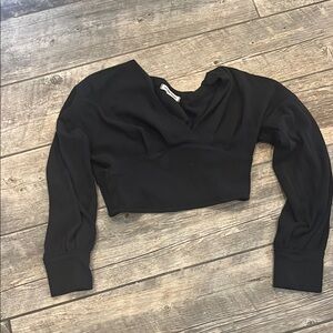 We The Free All Nighter Long Sleeve Surplice Crop Top